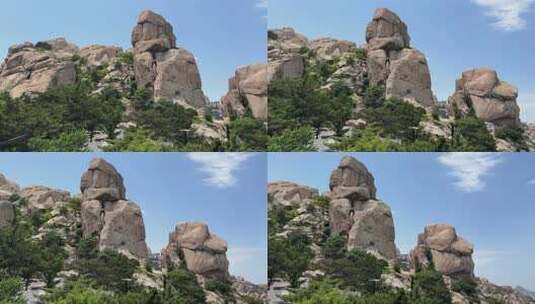 山东青岛市崂山仰口风景区4k60高清在线视频素材下载