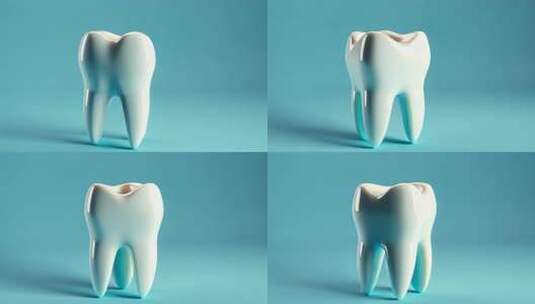 牙齿模型特写高清在线视频素材下载