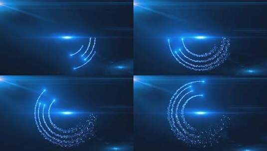 蓝色科技感粒子led背景视频高清在线视频素材下载