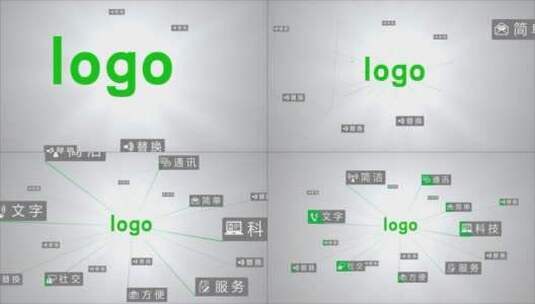 文字LOGO产品分类高清AE视频素材下载