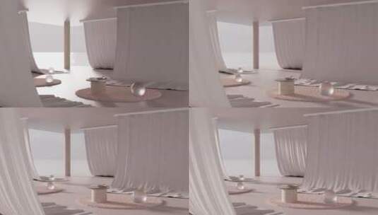 iDSTORE-三维渲染超现实主义室内场景高清AE视频素材下载