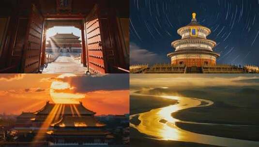 祖国大好河山人文历史风光合集高清在线视频素材下载