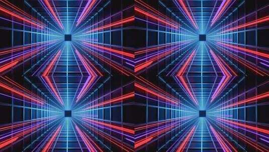 科技线条穿梭网格4K高清在线视频素材下载