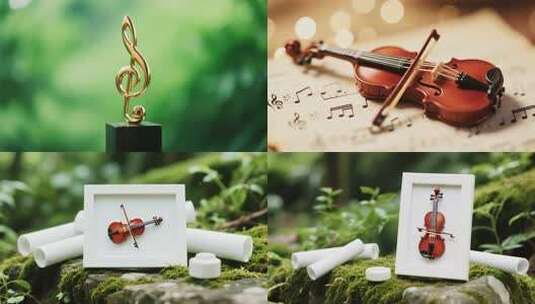 自然中的乐器与乐章高清在线视频素材下载