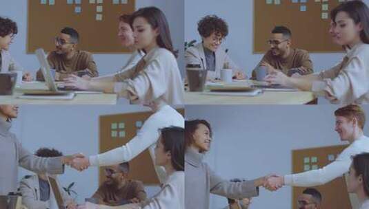 商务签约 合作握手高清在线视频素材下载