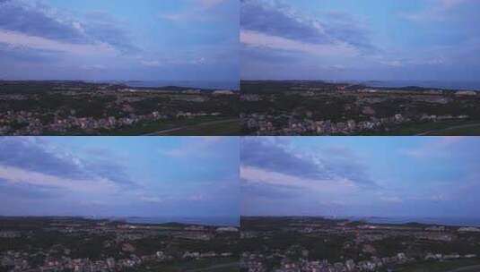 航拍月光下的福建平潭岛坛南湾平潭岛夜景高清在线视频素材下载