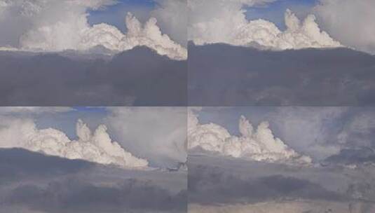 高空拍摄蓬松白云景象高清在线视频素材下载