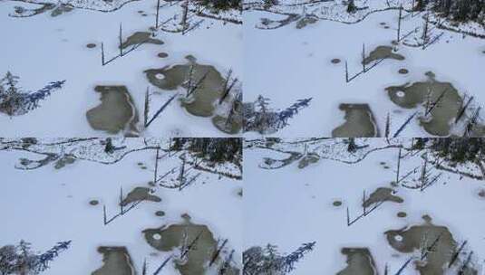 高清实拍瓦屋山冬天雪景雪山森林高清在线视频素材下载