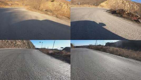 公路 车辆 行驶 移动 道路 自然风景高清在线视频素材下载