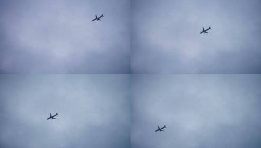飞机划过天空高清在线视频素材下载
