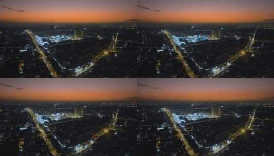 延时航拍广州塔周边城市风光高清在线视频素材下载