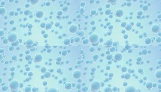 蓝色背景下的细菌 3D渲染高清在线视频素材下载