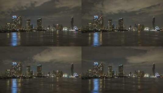 夜晚城市夜景延时空镜头高清在线视频素材下载