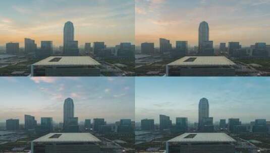 深圳CBD天际线日转夜风光高清在线视频素材下载