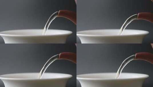 升格拍摄茶壶倒茶祁门红茶普洱茶写意视频高清在线视频素材下载