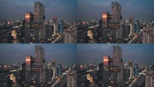 4k航拍深圳南山后海地标建筑腾讯滨海大厦高清在线视频素材下载