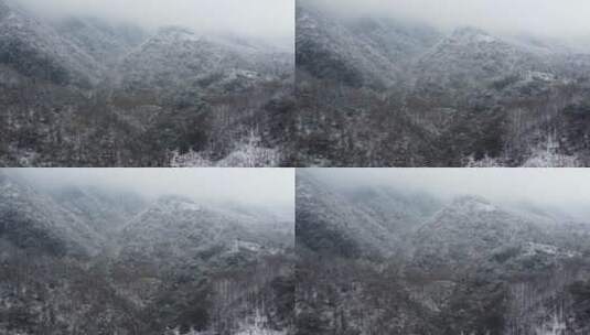 山上雪景航拍高清在线视频素材下载
