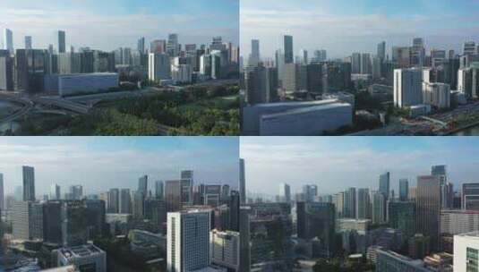 深圳湾科技生态园大景前进越过高清在线视频素材下载
