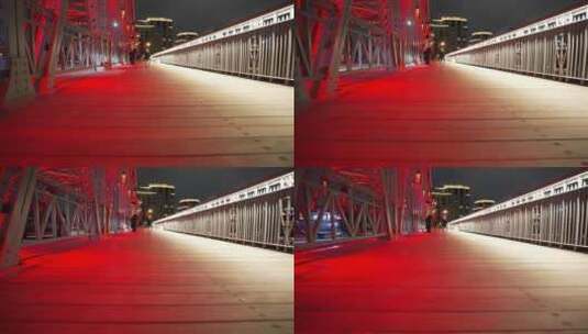 外白渡桥人行道高清在线视频素材下载