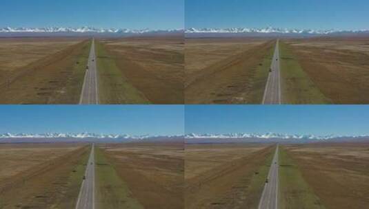 新疆旅行独库公路巴音布鲁克草原自然风光高清在线视频素材下载
