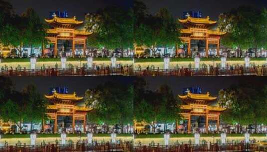 8K南京夫子庙夜景延时高清在线视频素材下载