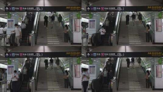 地铁自动扶梯高清在线视频素材下载