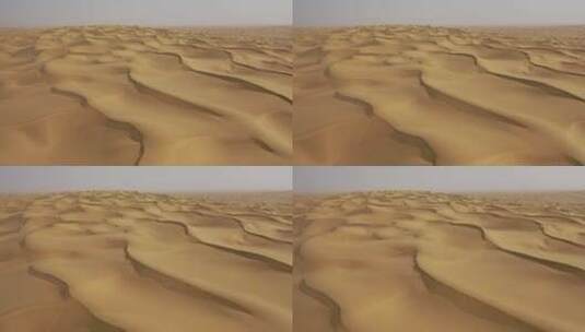 航拍新疆塔里木盆地塔克拉玛干沙漠风光高清在线视频素材下载