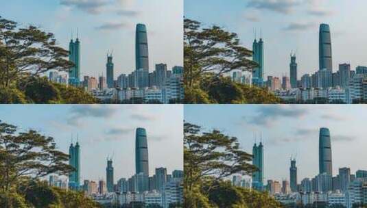 8K深圳京基100地王大厦城市地标延时高清在线视频素材下载
