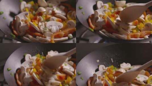 烹饪美食特写镜头高清在线视频素材下载