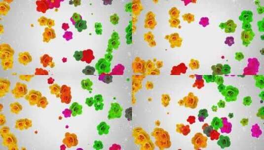 五颜六色的花朵高清在线视频素材下载