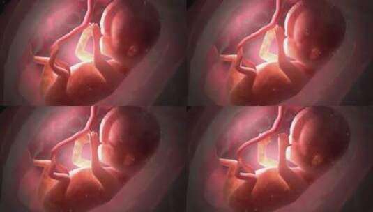 子宫里的胎儿高清在线视频素材下载