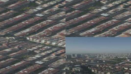 航拍 社区鸟瞰 城市一角高清在线视频素材下载