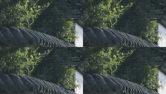 中式建筑庭院竹林高清在线视频素材下载