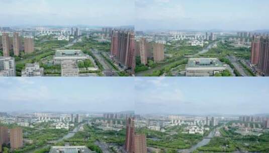 宁波东部新城城市建筑大楼cbd高清在线视频素材下载