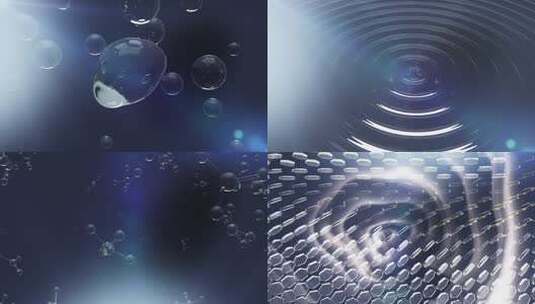 精华液水分子融合4K动画视频高清在线视频素材下载