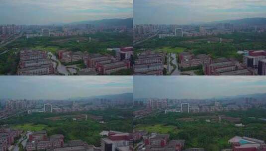 重庆师范大学校园航拍高清在线视频素材下载
