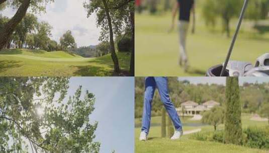航拍高尔夫球场宣传片高清在线视频素材下载