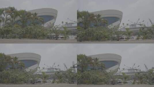 东莞体育馆城市建筑高清在线视频素材下载