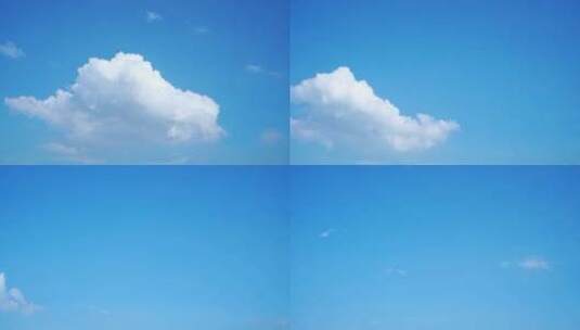 天空延时蓝天白云唯美风景云卷云舒云朵变化高清在线视频素材下载