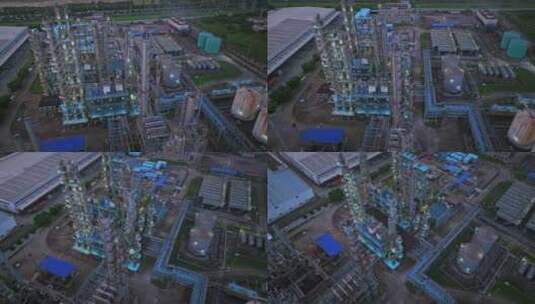 4k珠海高栏港化工炼油石化企业炼油厂航拍高清在线视频素材下载