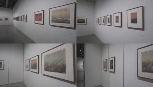 画展 艺术 空间 版画 美术馆 油画高清在线视频素材下载