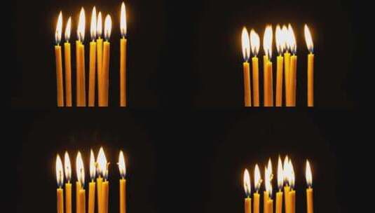蜡烛燃烧的时间推移高清在线视频素材下载