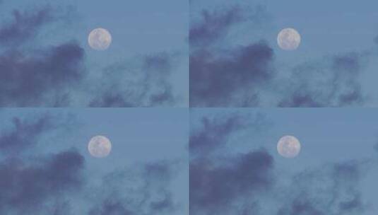 月亮升起 满月高清在线视频素材下载