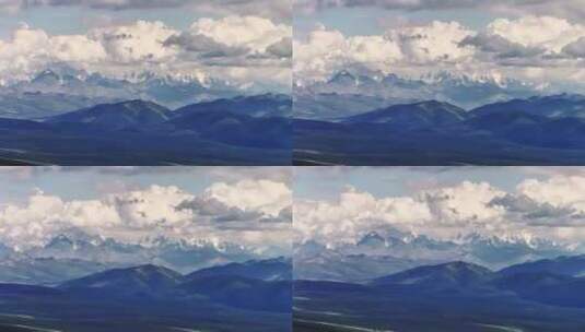 川西贡嘎雪山壮观大气自然风光航拍视频高清在线视频素材下载