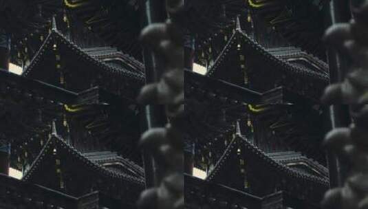 罗汉寺空镜雨天素材高清在线视频素材下载
