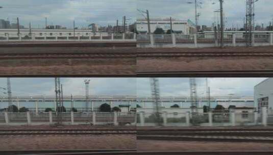 高铁火车铁轨交通运输实拍高清在线视频素材下载