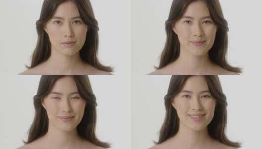 美女脸肖像高清在线视频素材下载