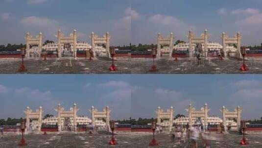 8K北京天坛公园圜丘历史建筑人流延时高清在线视频素材下载