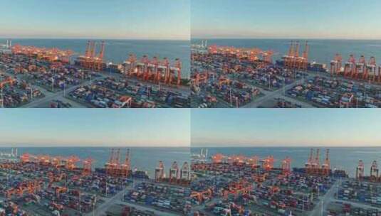 广西钦州港航拍高清在线视频素材下载