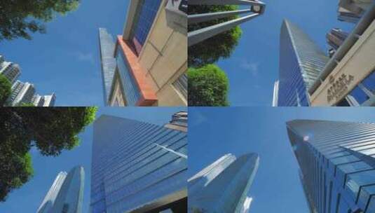 广西南宁东盟商务区高楼大厦城市街景高清在线视频素材下载